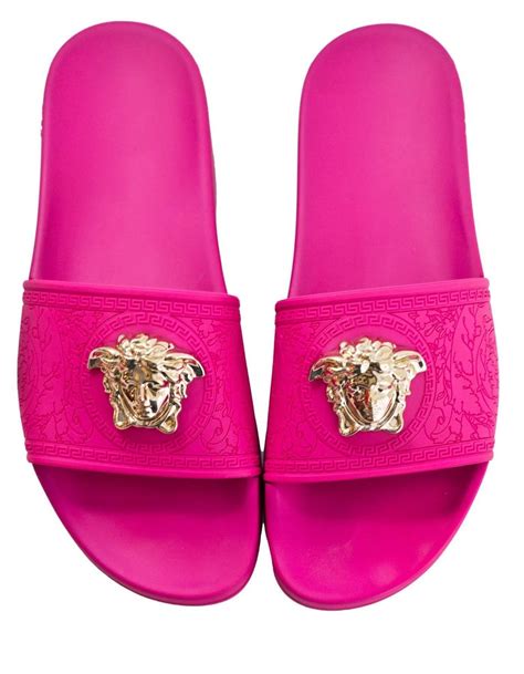 pink versace slide sandals|Versace sneakers women pink.